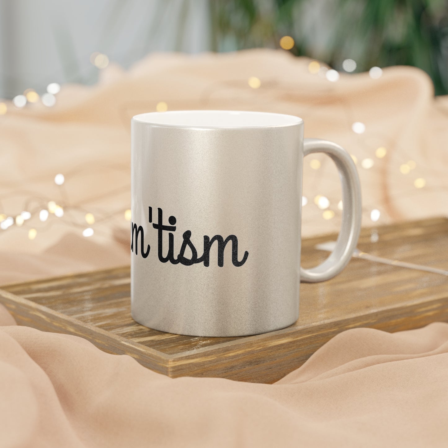 Chic Metallic Mug - Gold with 'Rizzem'tis' Quote - Perfect Gift for Celebrations and Everyday Use