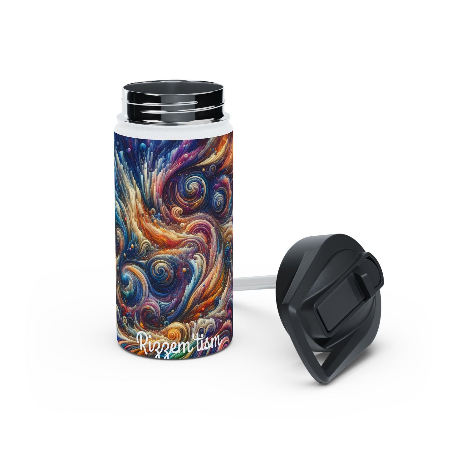 Vibrant Swirling Galaxy Stainless Steel Water Bottle