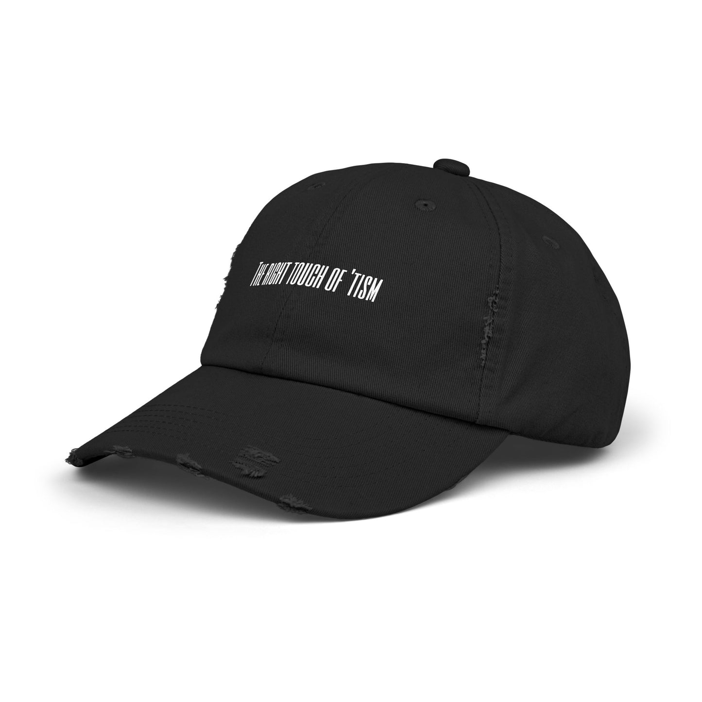Unisex Distressed Cap - "The Right Touch of 'Tism" - Casual Style for Everyday Wear