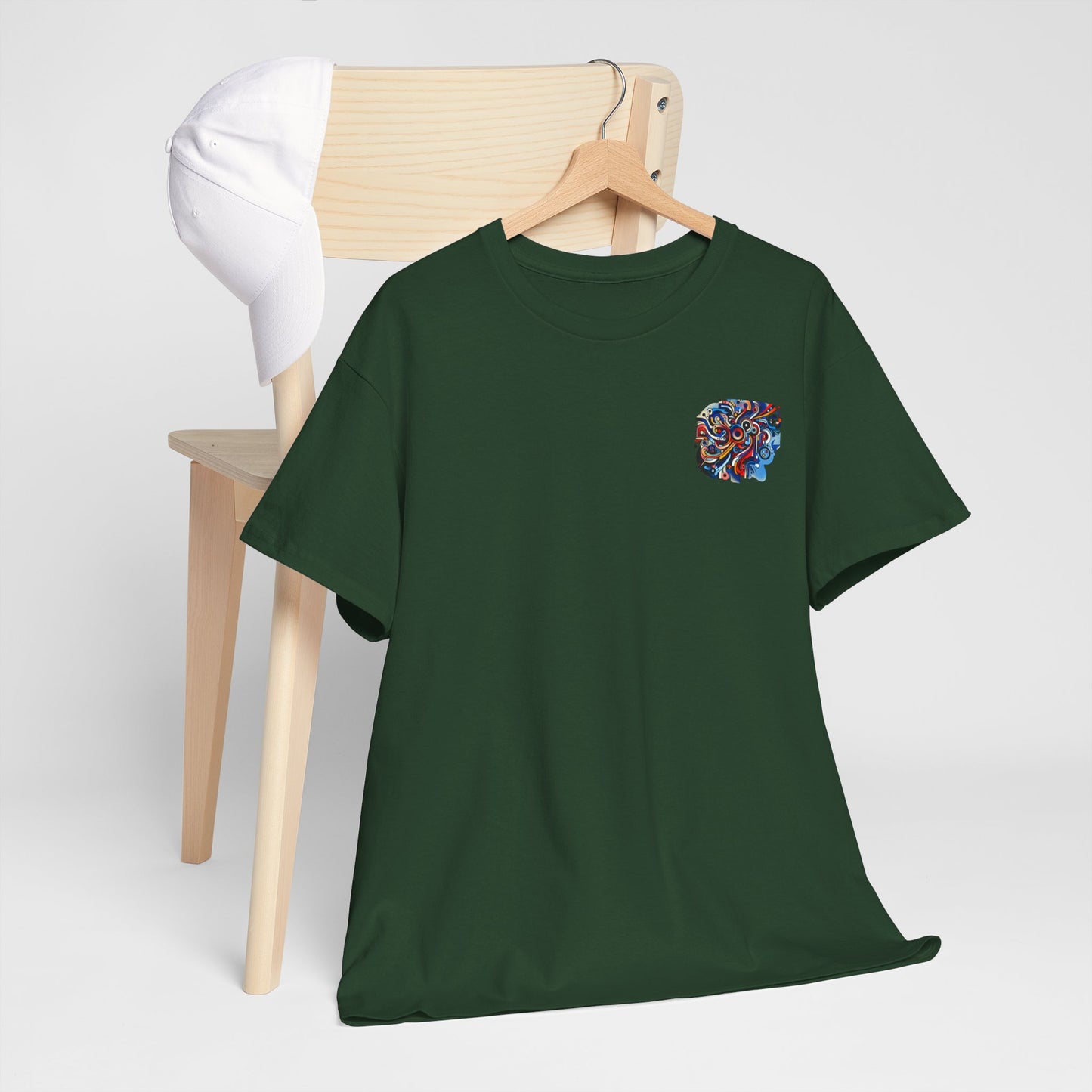 Rizzem'tism Unisex Heavy Cotton Tee: Bold Artistic Design for Creative Minds
