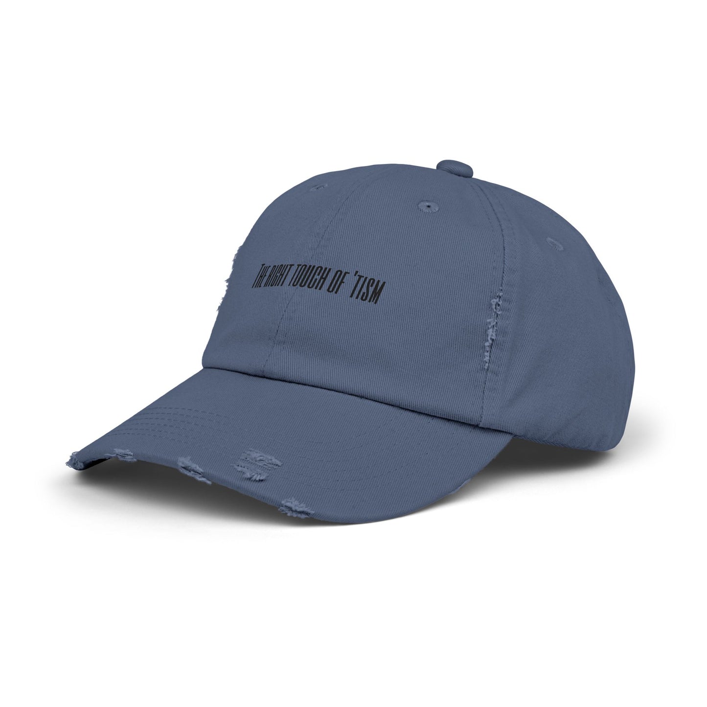 Unisex Distressed Cap - "The Right Touch of 'Tism" - Casual Style for Everyday Wear