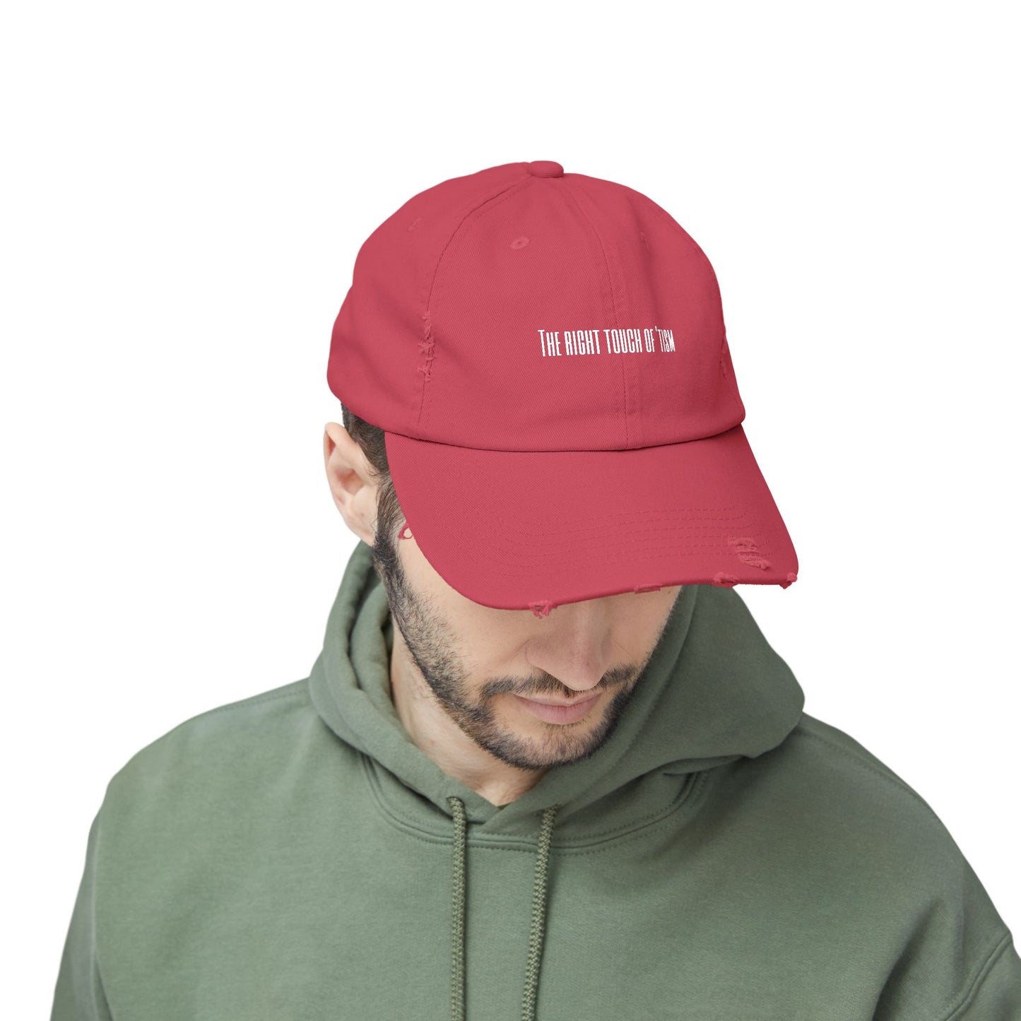 Unisex Distressed Cap - "The Right Touch of 'Tism" - Casual Style for Everyday Wear