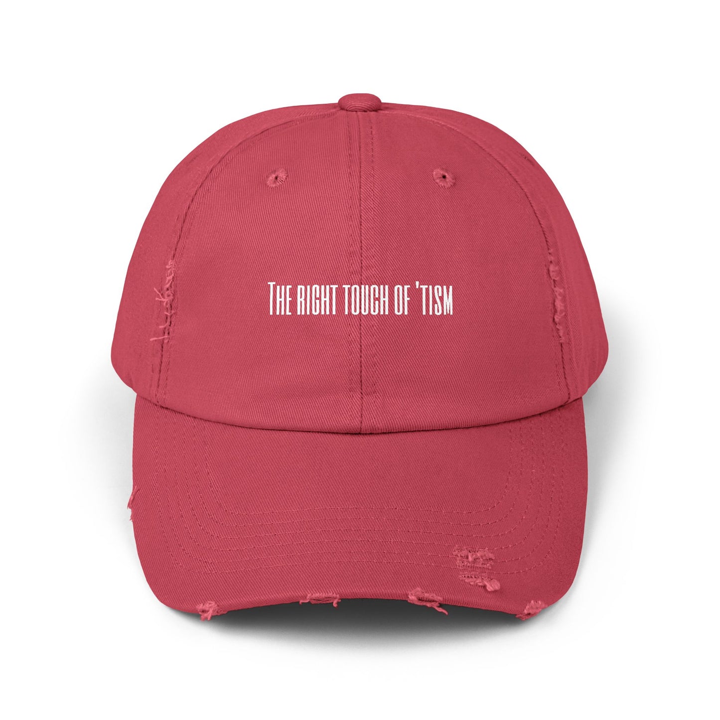 Unisex Distressed Cap - "The Right Touch of 'Tism" - Casual Style for Everyday Wear