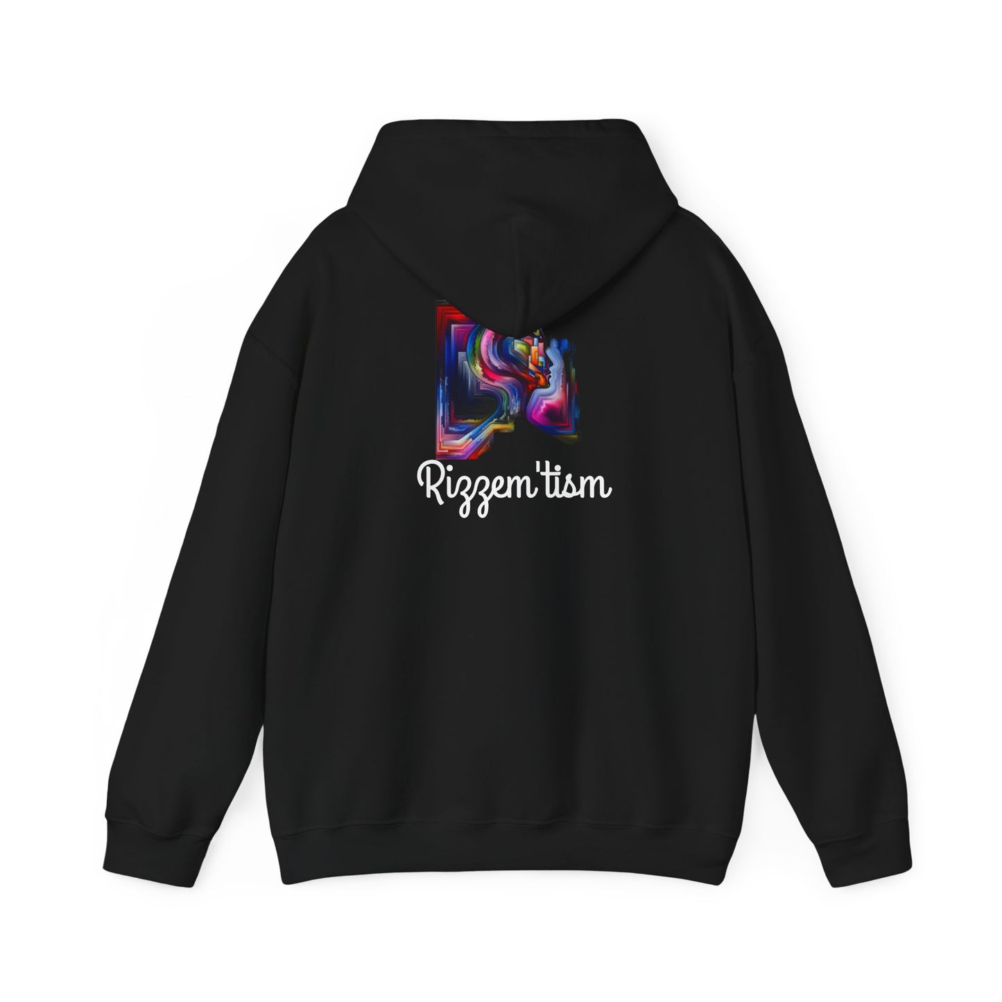 Unisex Heavy Blend™ Hooded Sweatshirt - Rizzem'tism Colorful Art Design