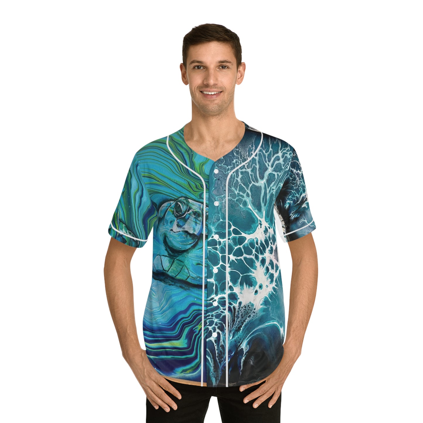 Autistically Drippy Men's Baseball Jersey - Unique Art Print for Casual Style