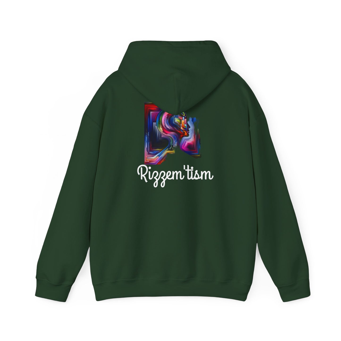 Unisex Heavy Blend™ Hooded Sweatshirt - Rizzem'tism Colorful Art Design
