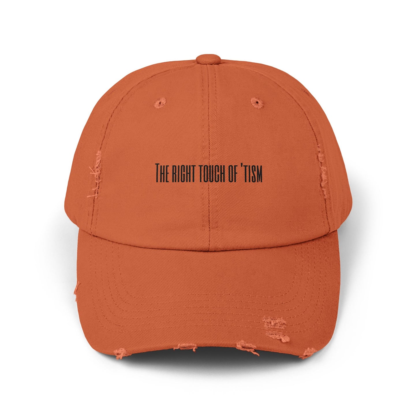 Unisex Distressed Cap - "The Right Touch of 'Tism" - Casual Style for Everyday Wear