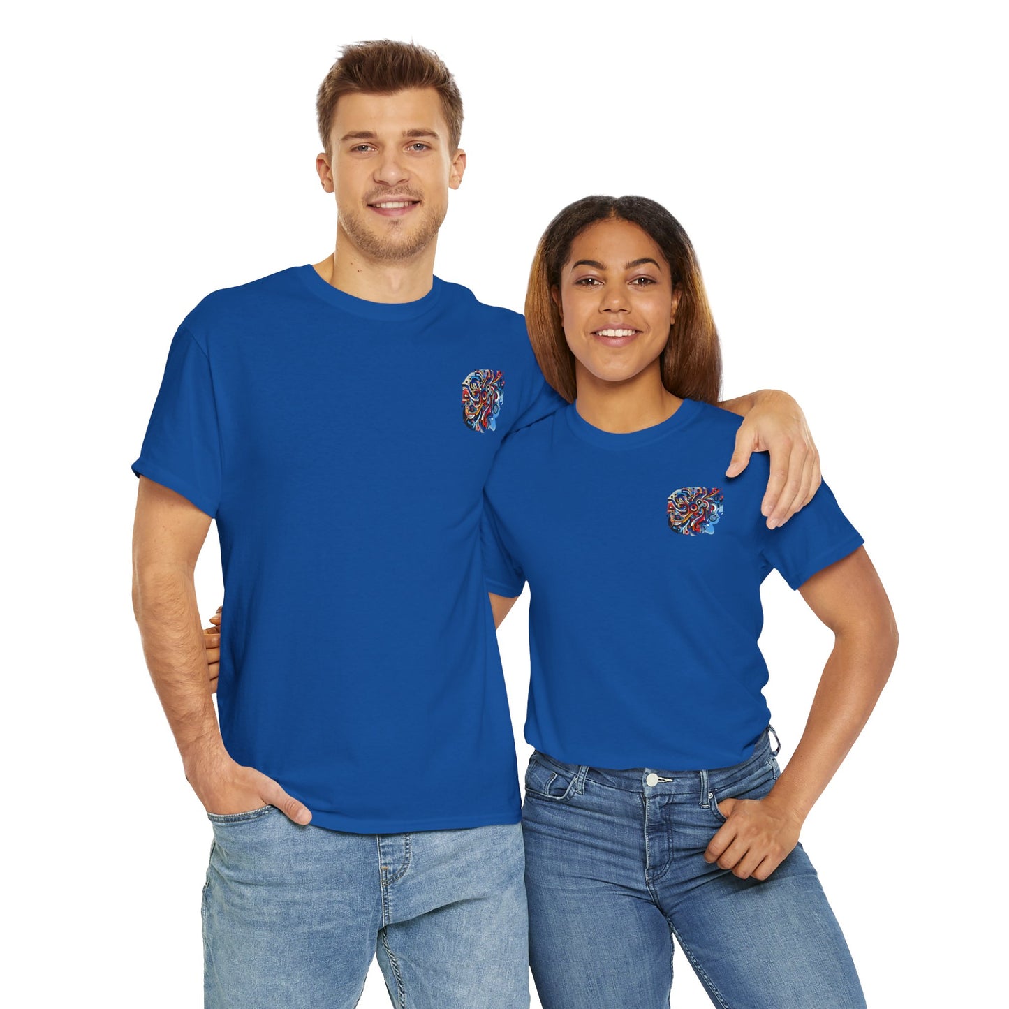 Rizzem'tism Unisex Heavy Cotton Tee: Bold Artistic Design for Creative Minds