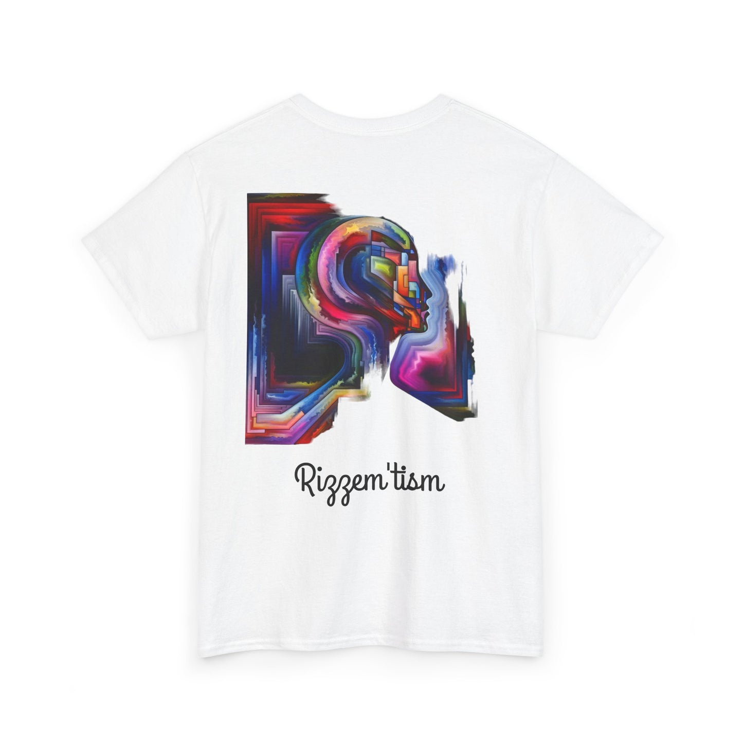 Rizzem'tism Unisex Heavy Cotton Tee: Bold Artistic Design for Creative Minds