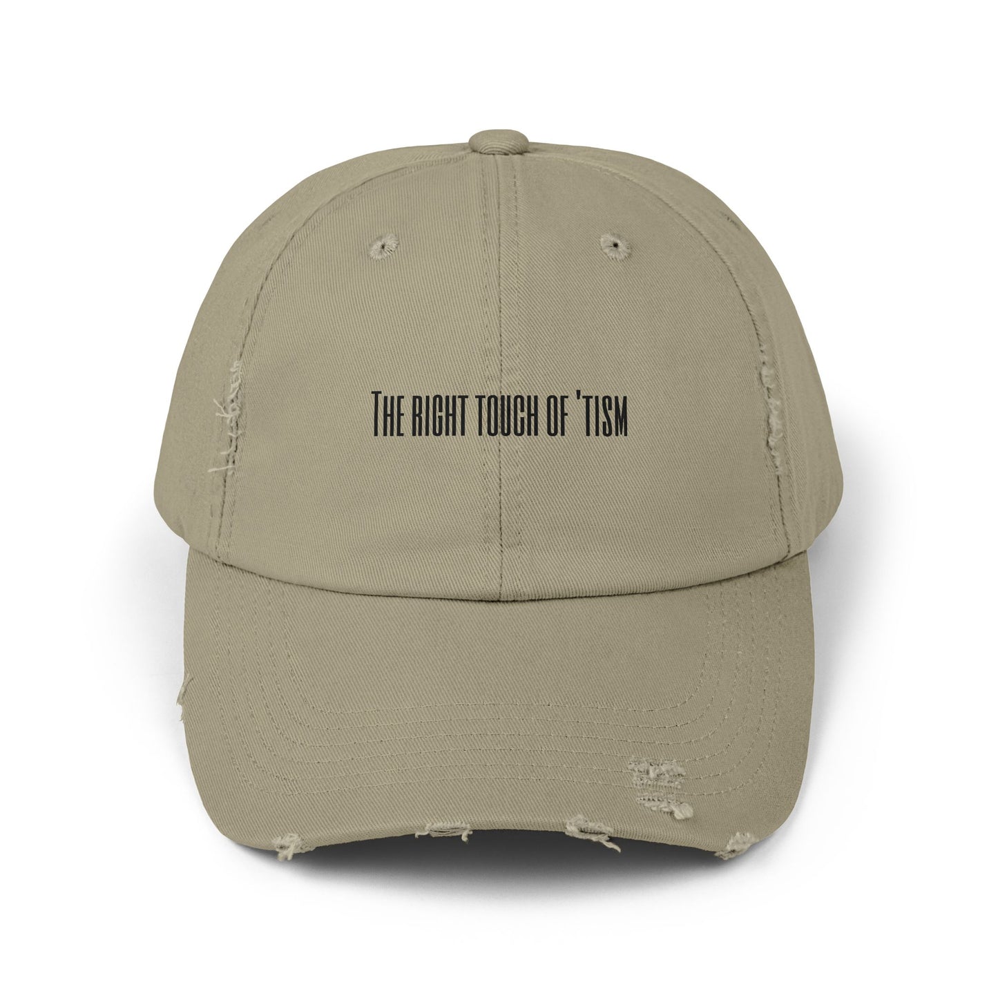 Unisex Distressed Cap - "The Right Touch of 'Tism" - Casual Style for Everyday Wear