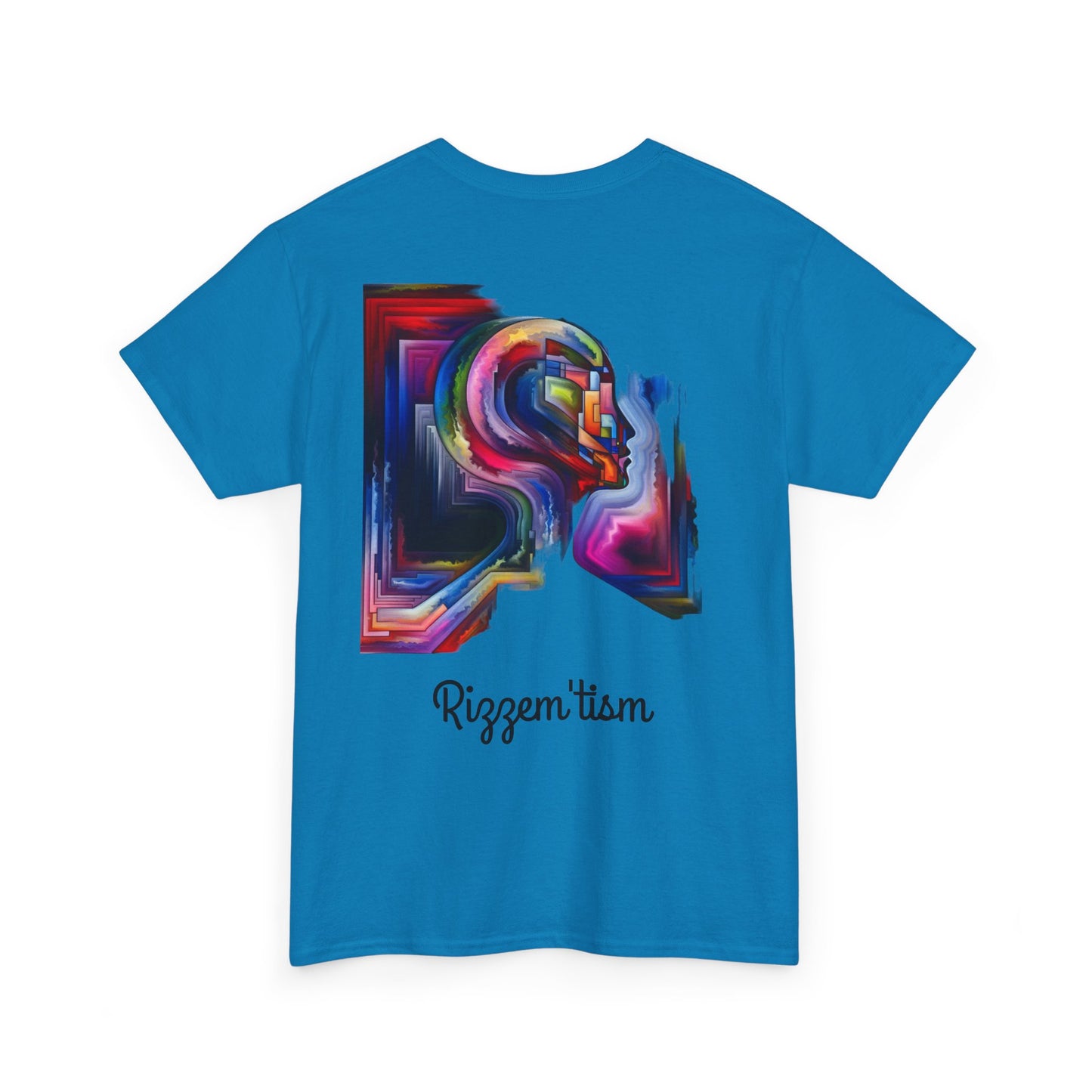 Rizzem'tism Unisex Heavy Cotton Tee: Bold Artistic Design for Creative Minds