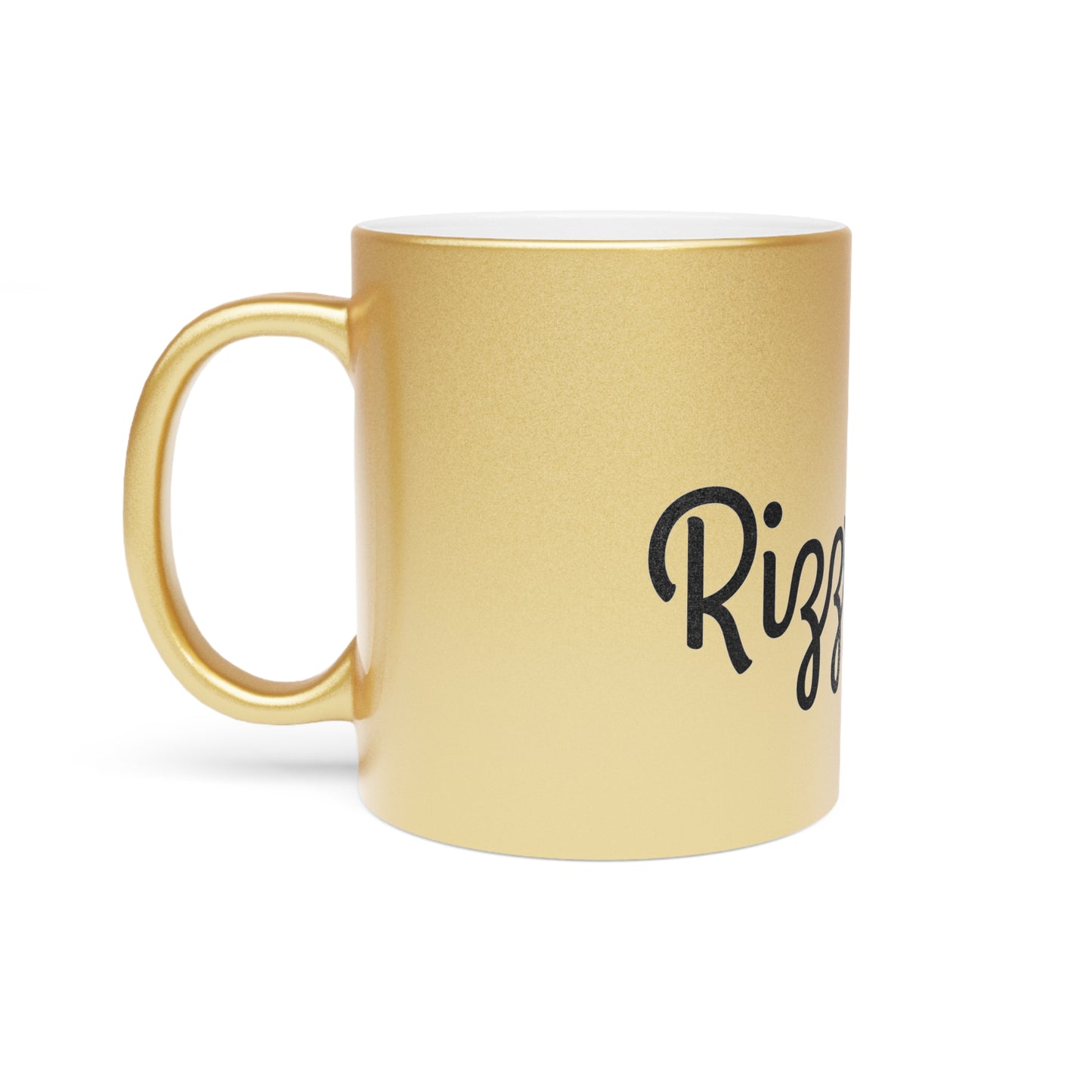 Chic Metallic Mug - Gold with 'Rizzem'tis' Quote - Perfect Gift for Celebrations and Everyday Use