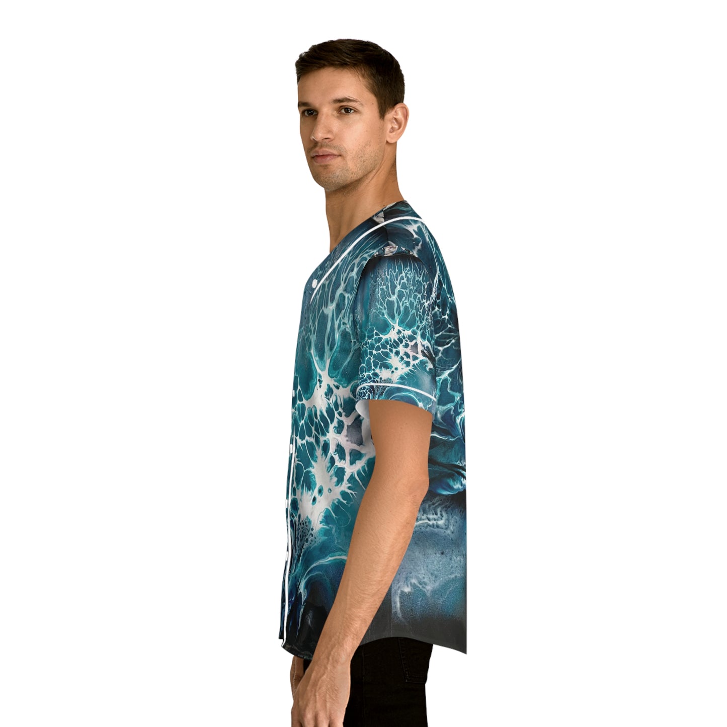 Autistically Drippy Men's Baseball Jersey - Unique Art Print for Casual Style