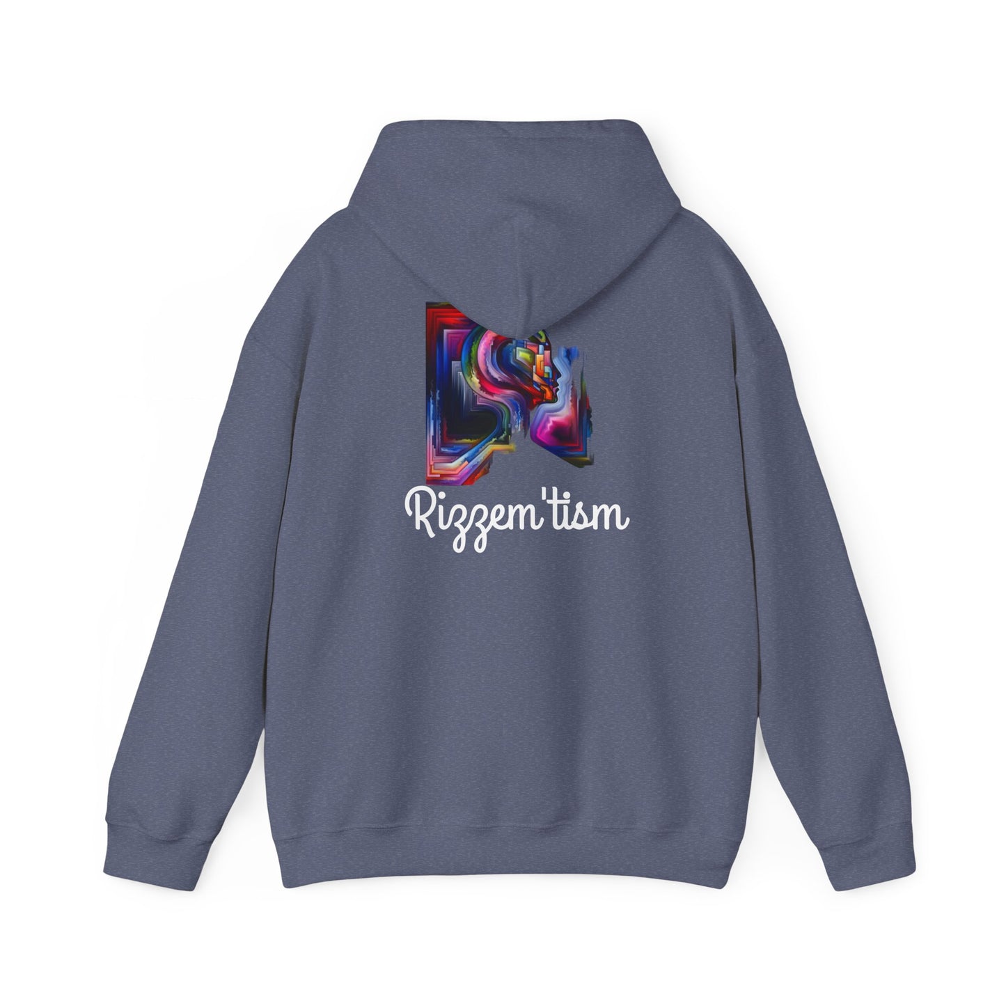Unisex Heavy Blend™ Hooded Sweatshirt - Rizzem'tism Colorful Art Design