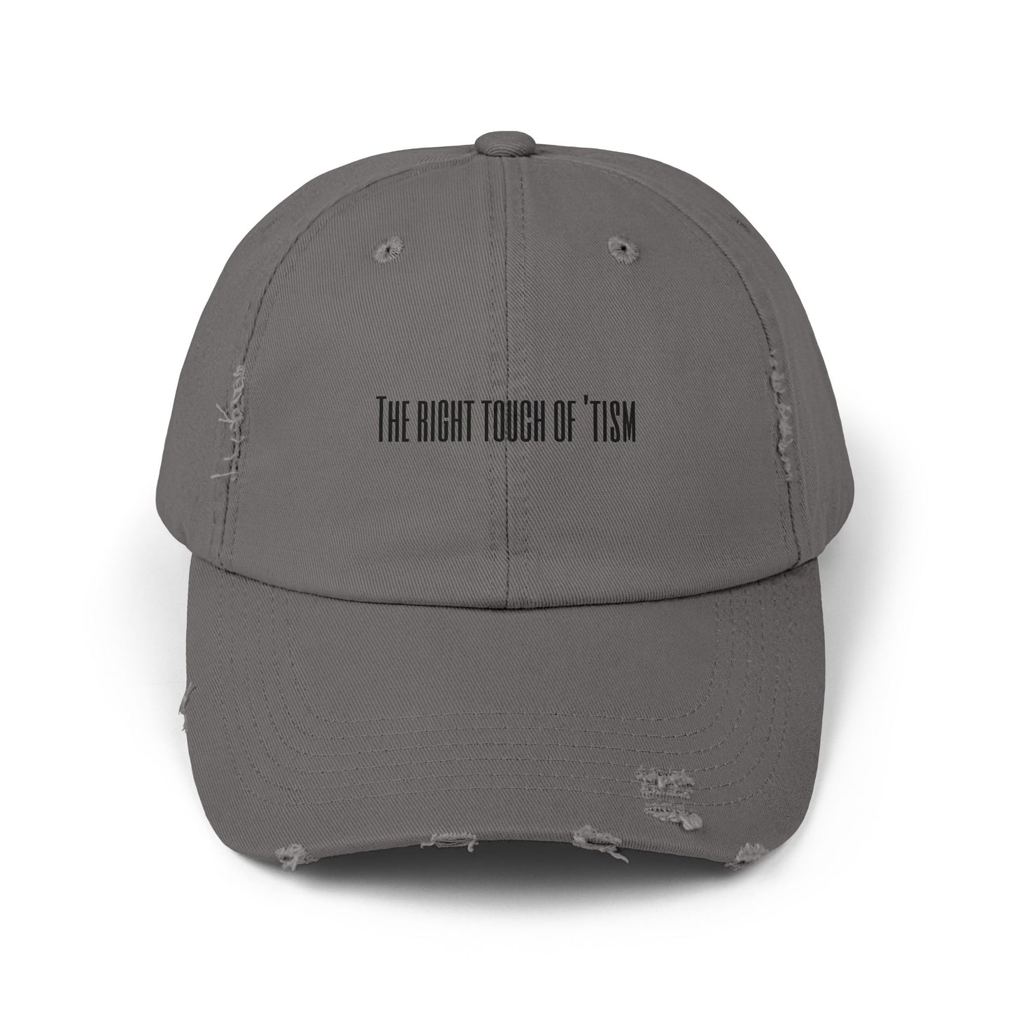 Unisex Distressed Cap - "The Right Touch of 'Tism" - Casual Style for Everyday Wear