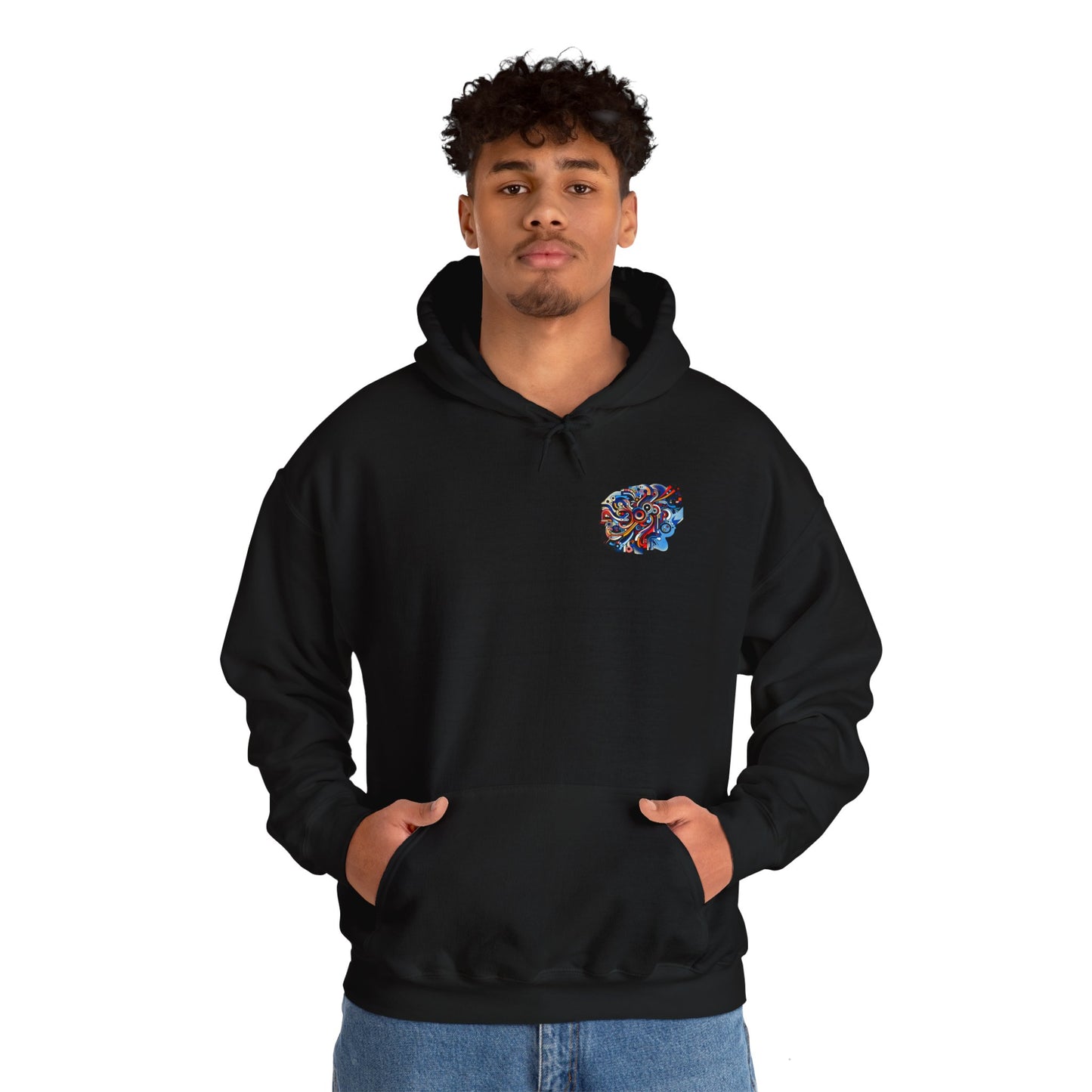 Unisex Heavy Blend™ Hooded Sweatshirt - Rizzem'tism Colorful Art Design