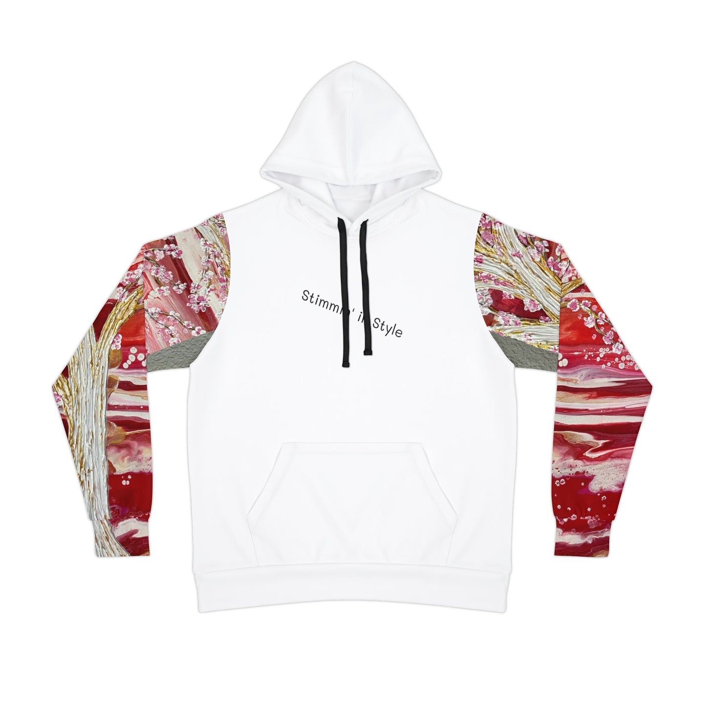 Stunning Athletic Hoodie with Artistic Floral Design - Perfect for Active Lifestyle & Everyday Wear