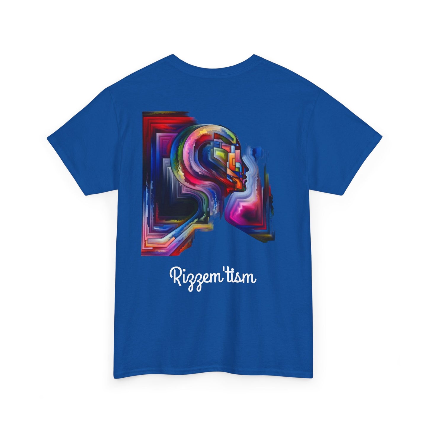 Rizzem'tism Unisex Heavy Cotton Tee: Bold Artistic Design for Creative Minds