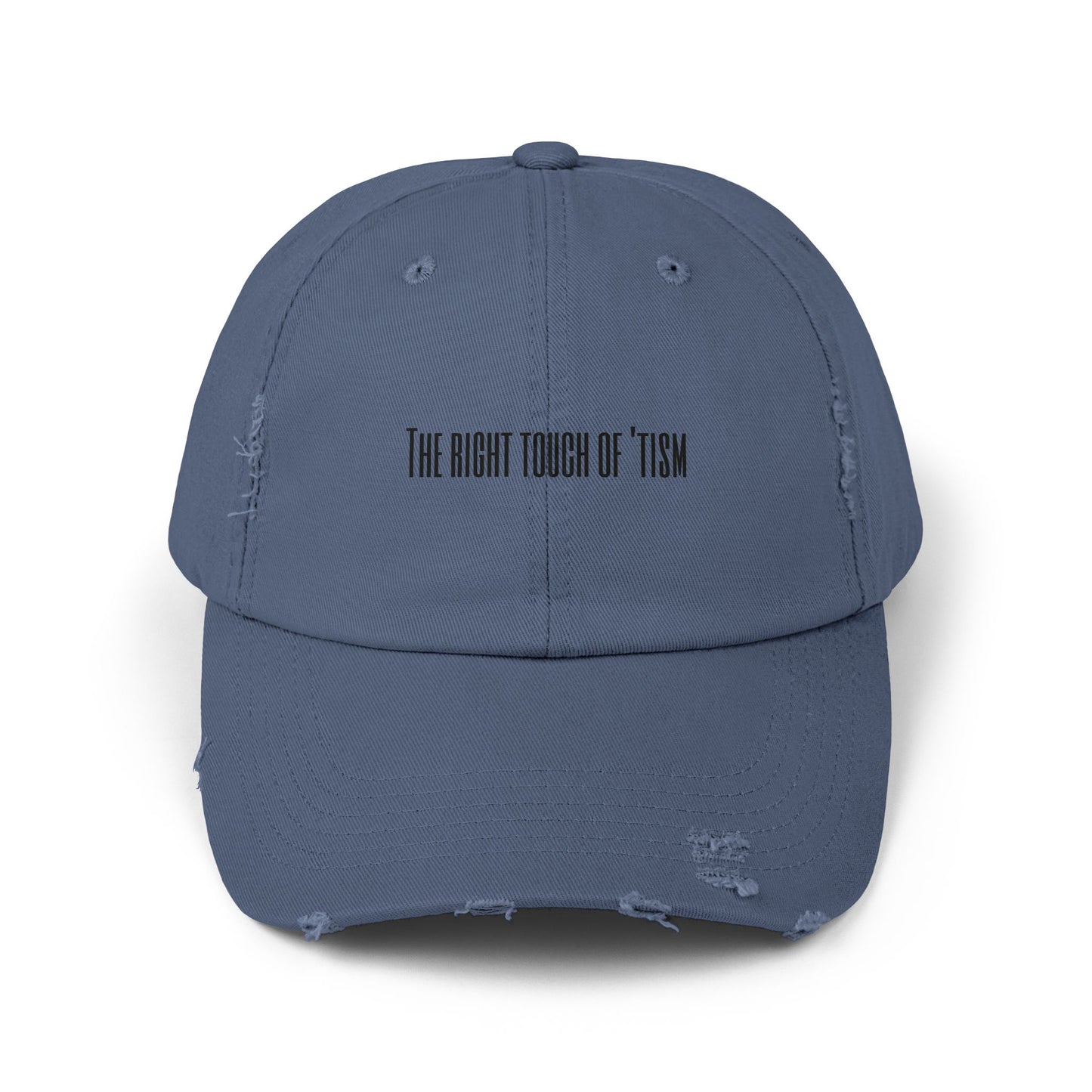 Unisex Distressed Cap - "The Right Touch of 'Tism" - Casual Style for Everyday Wear