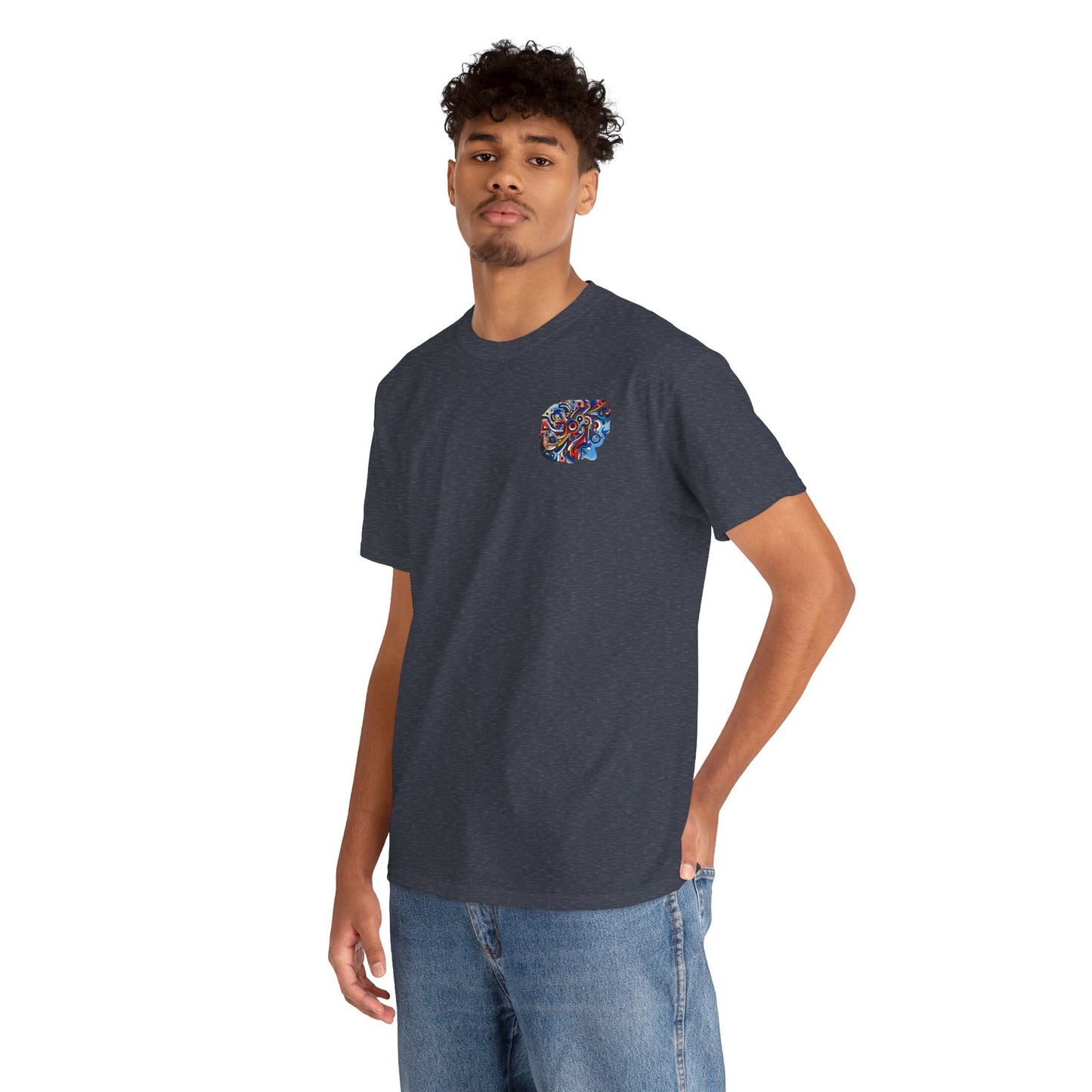 Rizzem'tism Unisex Heavy Cotton Tee: Bold Artistic Design for Creative Minds