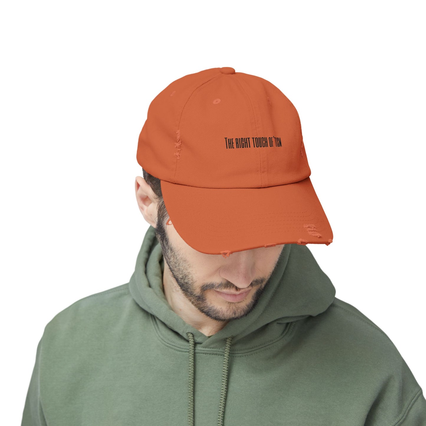 Unisex Distressed Cap - "The Right Touch of 'Tism" - Casual Style for Everyday Wear