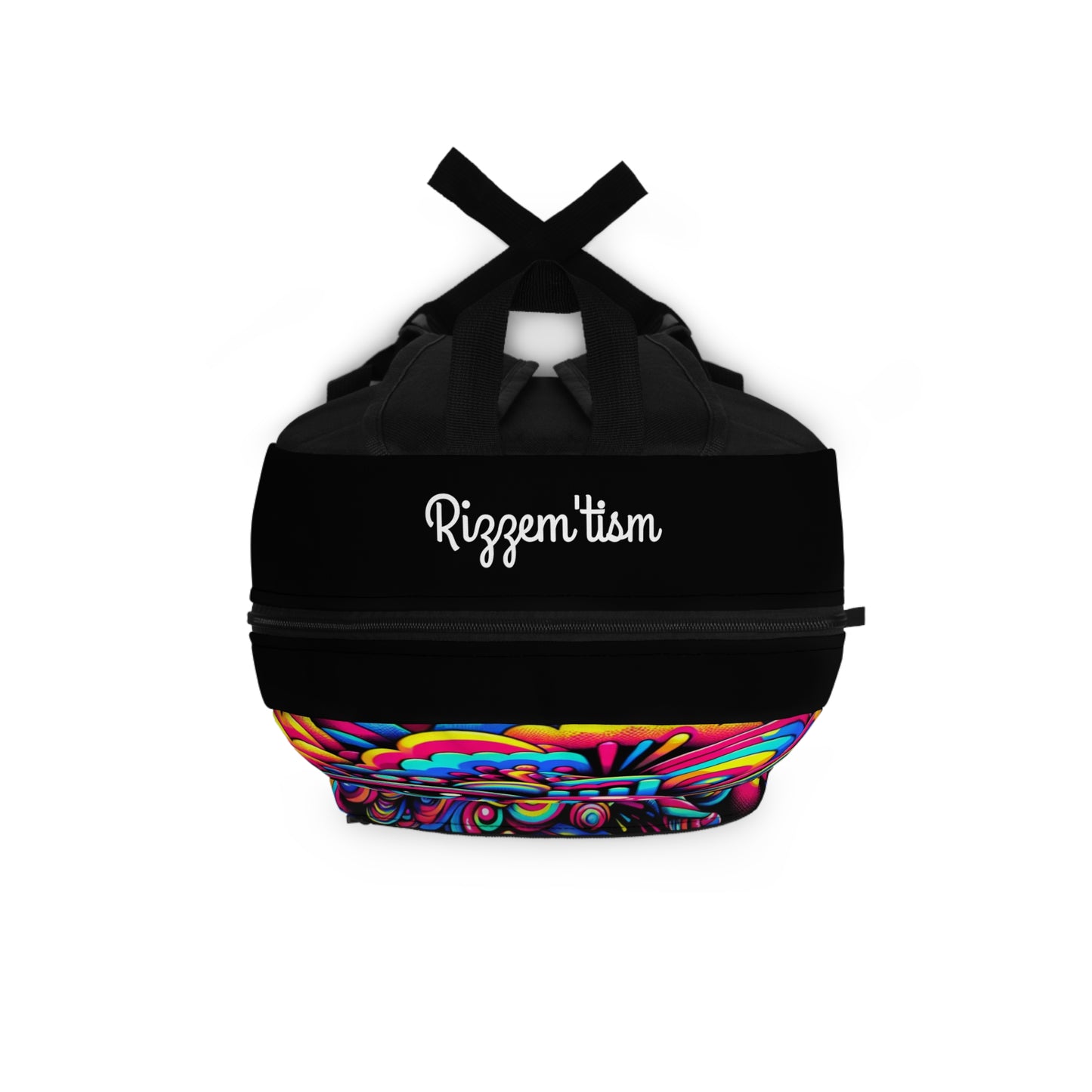 Rizzem'tism Vibrant Psychedelic Backpack for Artistic Souls