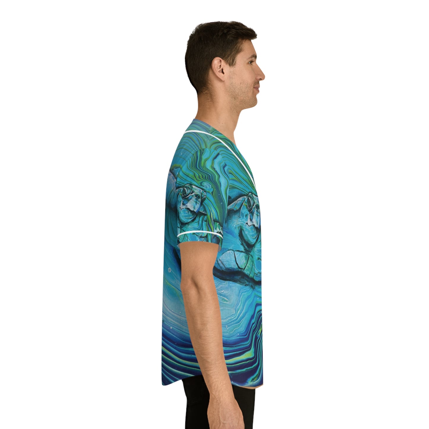 Autistically Drippy Men's Baseball Jersey - Unique Art Print for Casual Style