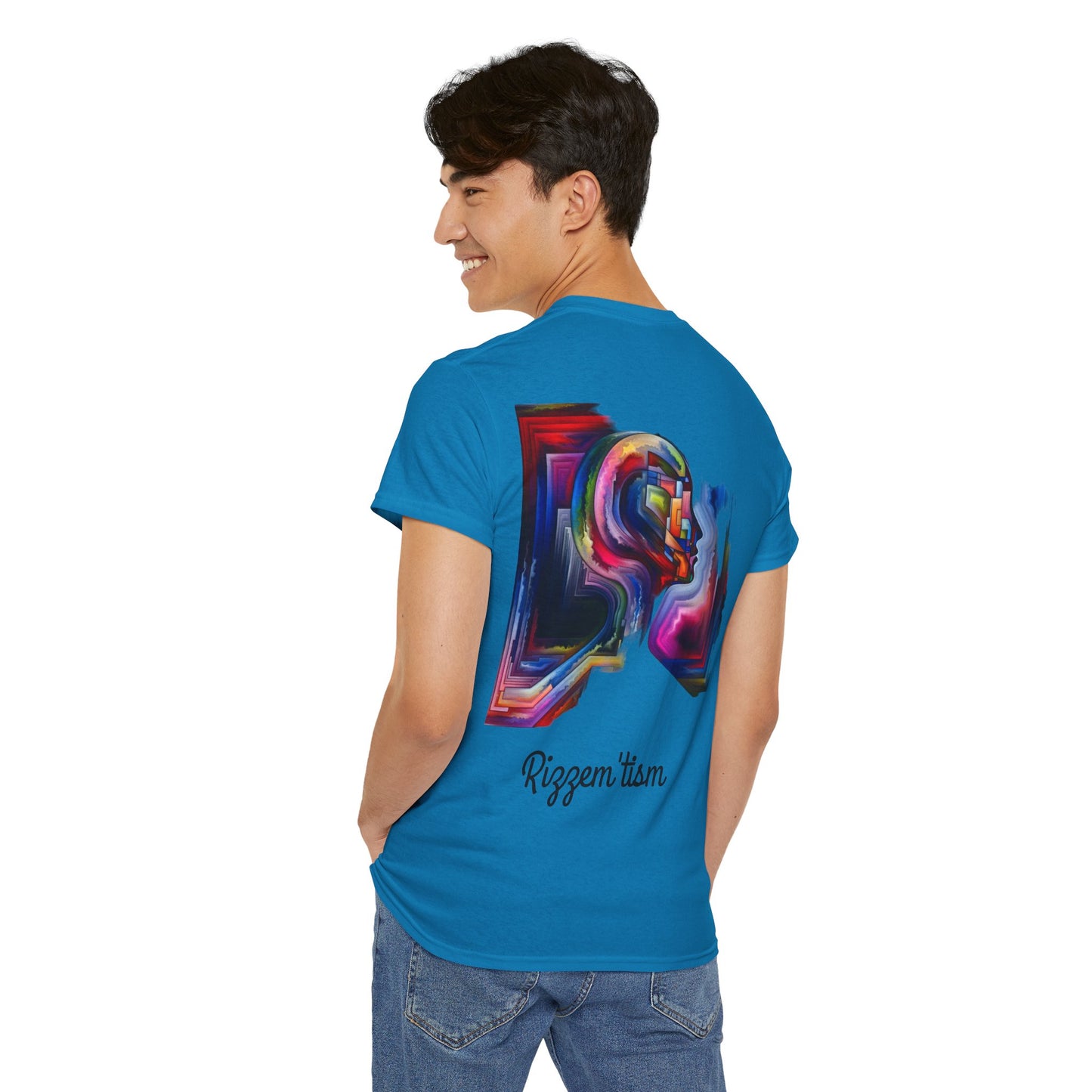 Rizzem'tism Unisex Heavy Cotton Tee: Bold Artistic Design for Creative Minds