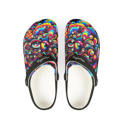 Rizzem'tism Colorful EVA Foam Rubber Clogs for Festivals and Everyday Comfort