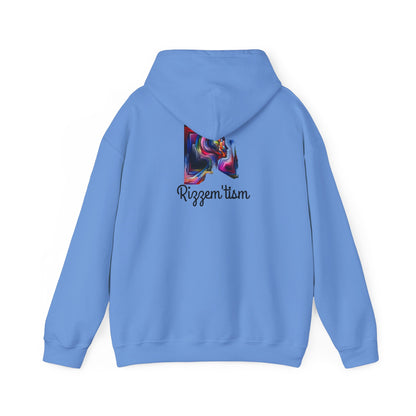 Unisex Heavy Blend™ Hooded Sweatshirt - Rizzem'tism Colorful Art Design