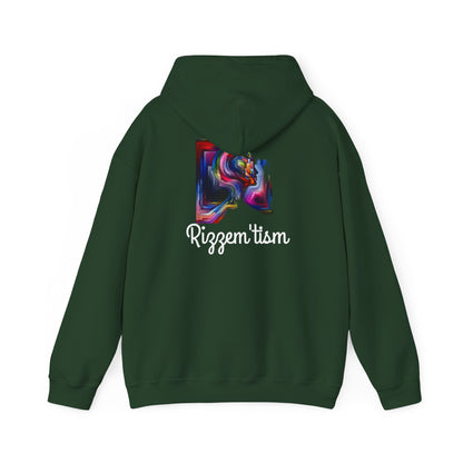 Unisex Heavy Blend™ Hooded Sweatshirt - Rizzem'tism Colorful Art Design