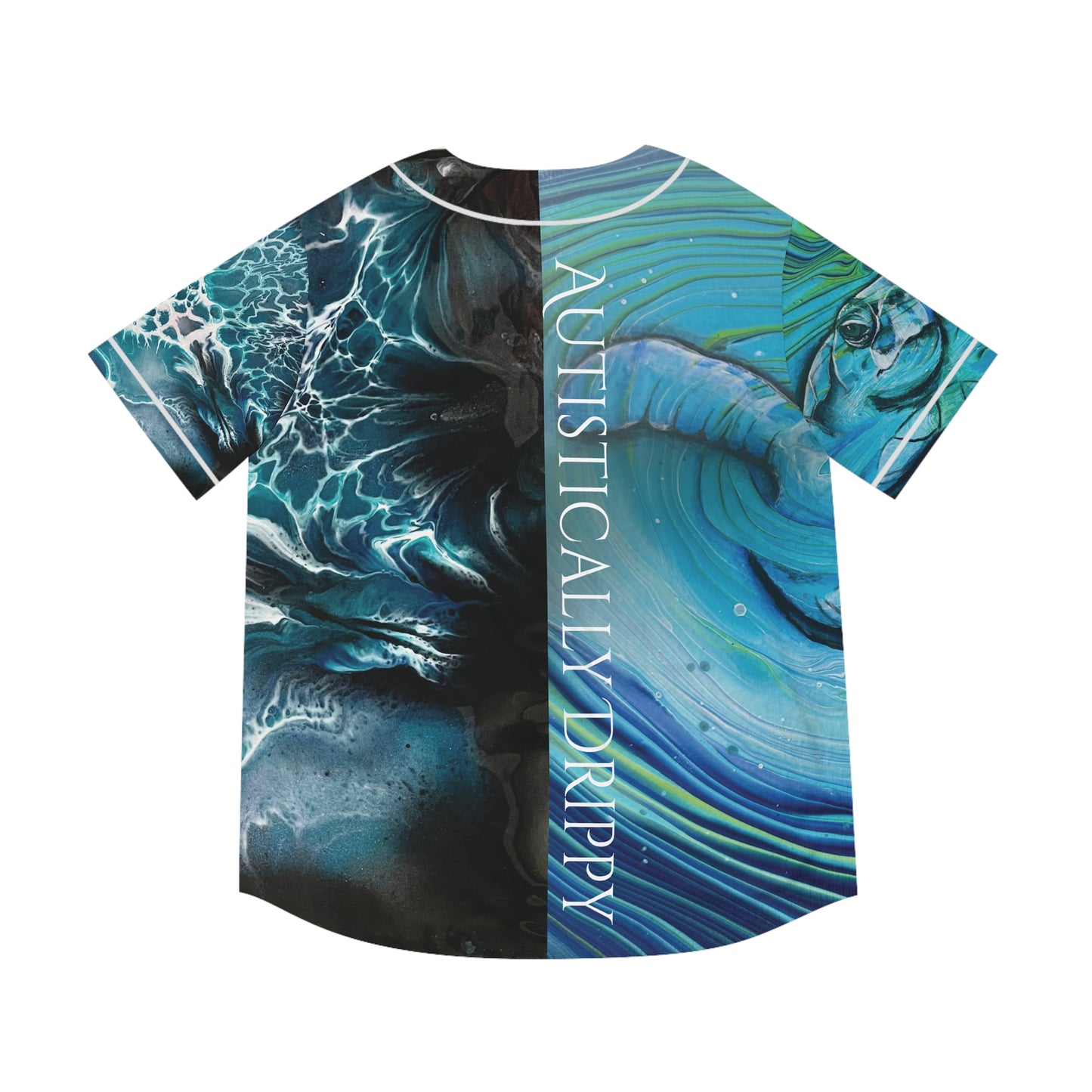 Autistically Drippy Men's Baseball Jersey - Unique Art Print for Casual Style