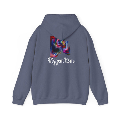 Unisex Heavy Blend™ Hooded Sweatshirt - Rizzem'tism Colorful Art Design