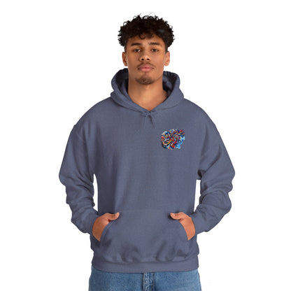 Unisex Heavy Blend™ Hooded Sweatshirt - Rizzem'tism Colorful Art Design